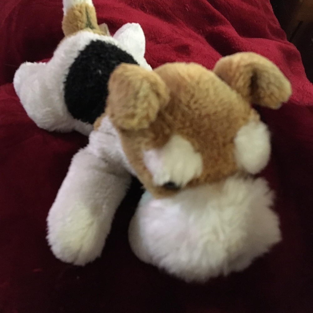 Cozy Canine Plush Toy - Tan, White, and Black